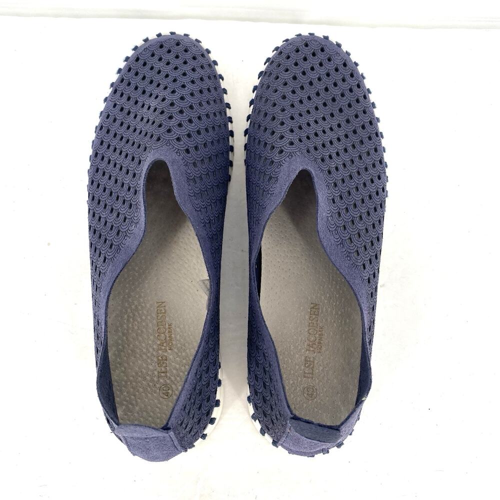 Ilse Jacobsen Tulip Laser Cut Slip On Flats Navy Blue EU 40 US 9.5 - Picture 4 of 8